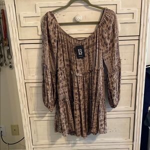Blue B boho tunic NWT
